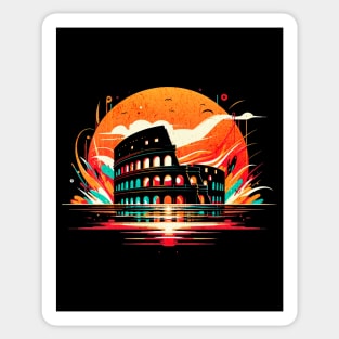 Roman Colosseum Italy Graffiti Design Sticker